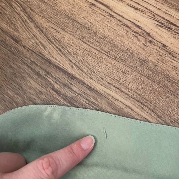 vintage sage green 100% silk button down blazer minimalist size 2 / S / XS - Picture 6 of 10